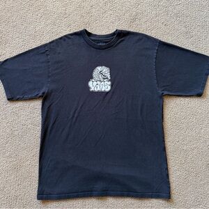 Vans Black Tee with White Snake Graphic